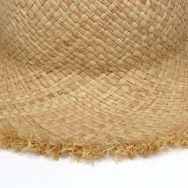 Natural Large Wide Brim Raffia Straw Children Hats Woven Circle Beach Girl Cap Summer Hollow Out Big Straw Child Hat 2019