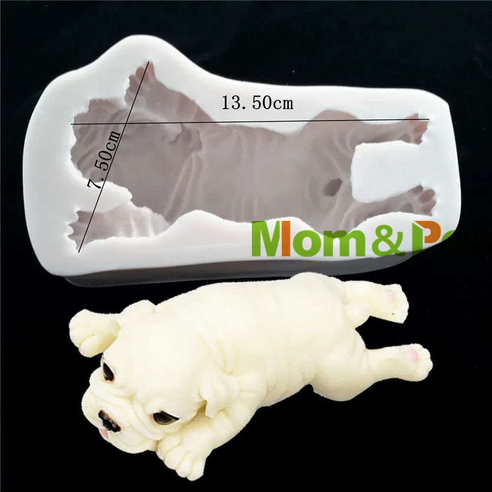 Mom&Pea MPA1970-2 2006 Dog Mold Cake Decoration Fondant Cake 3D Mold Soap Mold Food Grade