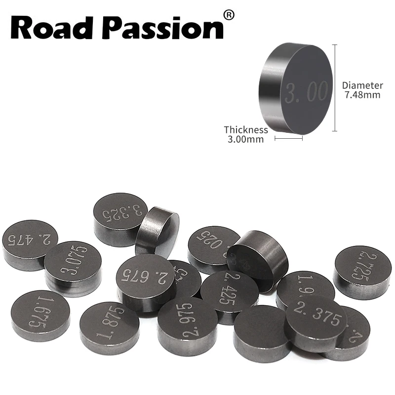 Road Passion 46pcs Motorcycle 7.48mm 7.48 mm Diameter Valve Shims For Honda NPS50S NPS50 FSC600D FSC600 CRF250X CRF250R