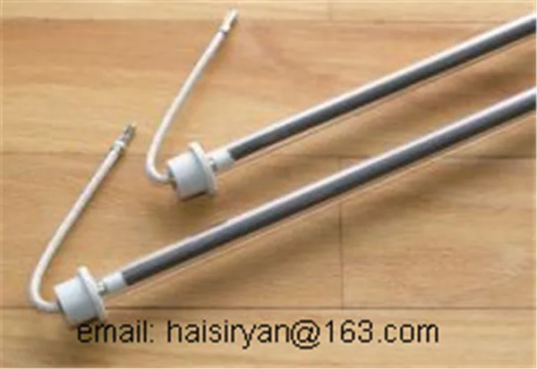 customized 2000w 350mm gold far Single tube infrared lamp heating elements halogen IR quartz glass heater bulbs