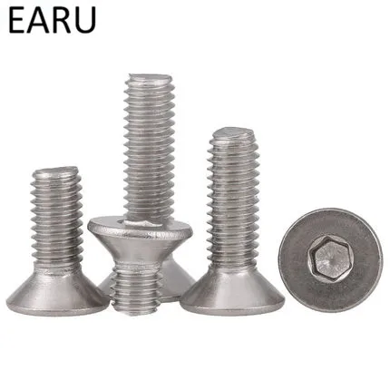 

304 Stainless Steel DIN7991 Standard Countersunk Head Hexagon Hex Socket Head Screws Bolt Cap M3*4/5/6/7/8/9-60mm