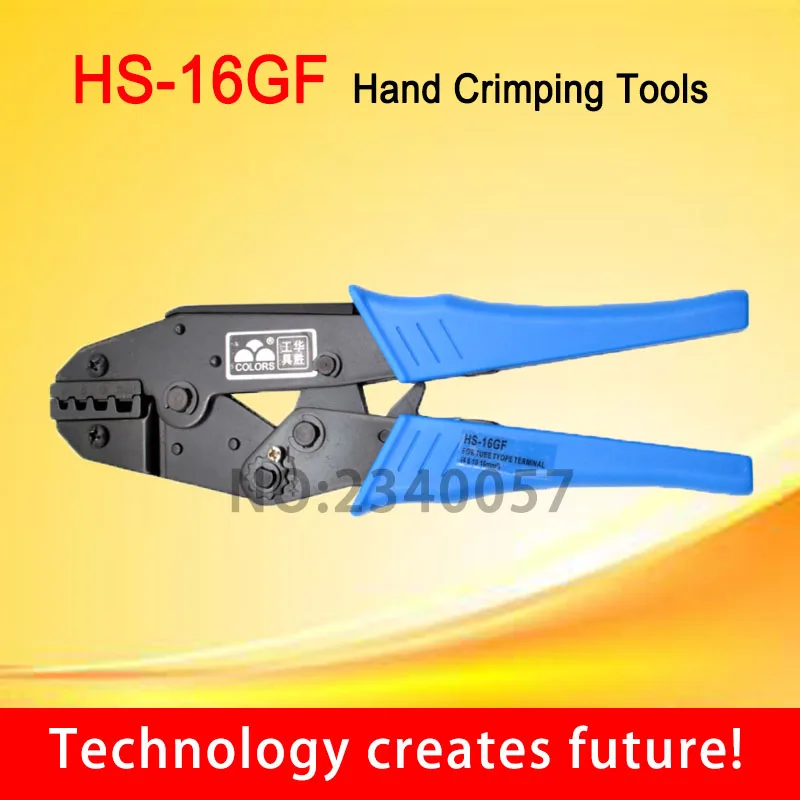 HS-16GF 4,6,10,16mm^2 16-8AWG RATCHET CRIMPING PLIER(EUROPEAN STYLE) Electrical Terminals Crimper Tools Blue Handle