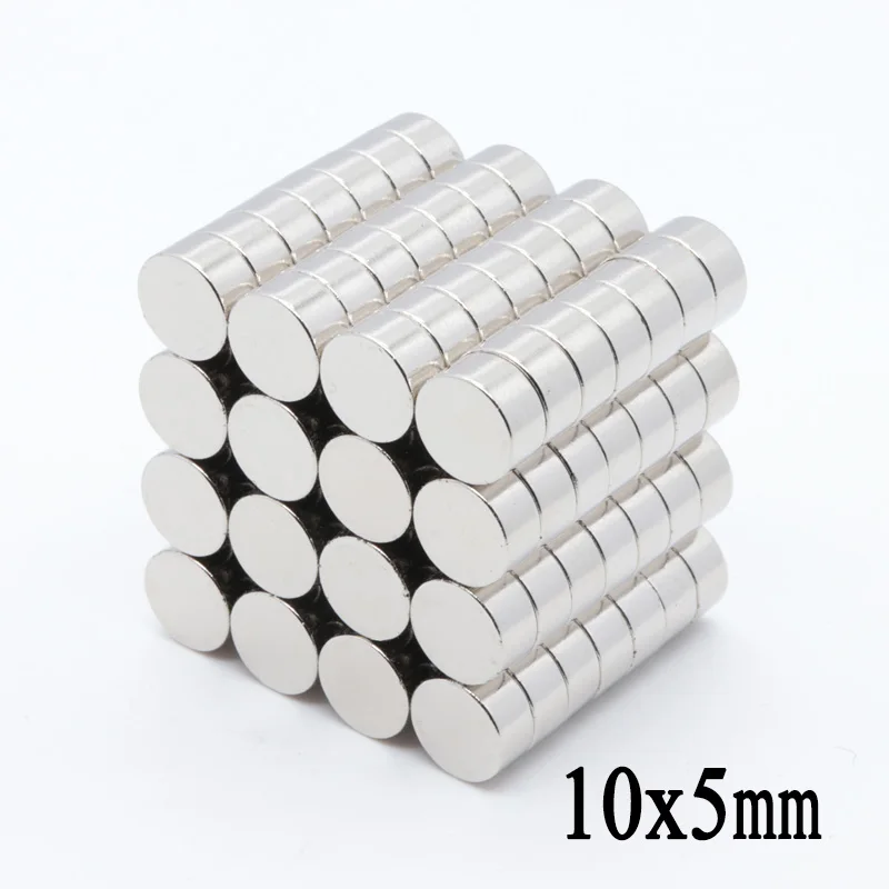 

50pcs 10x5mm super strong neodymium magnet N35 disc permanent magnet rare earth art process neodymium iron boron magnet