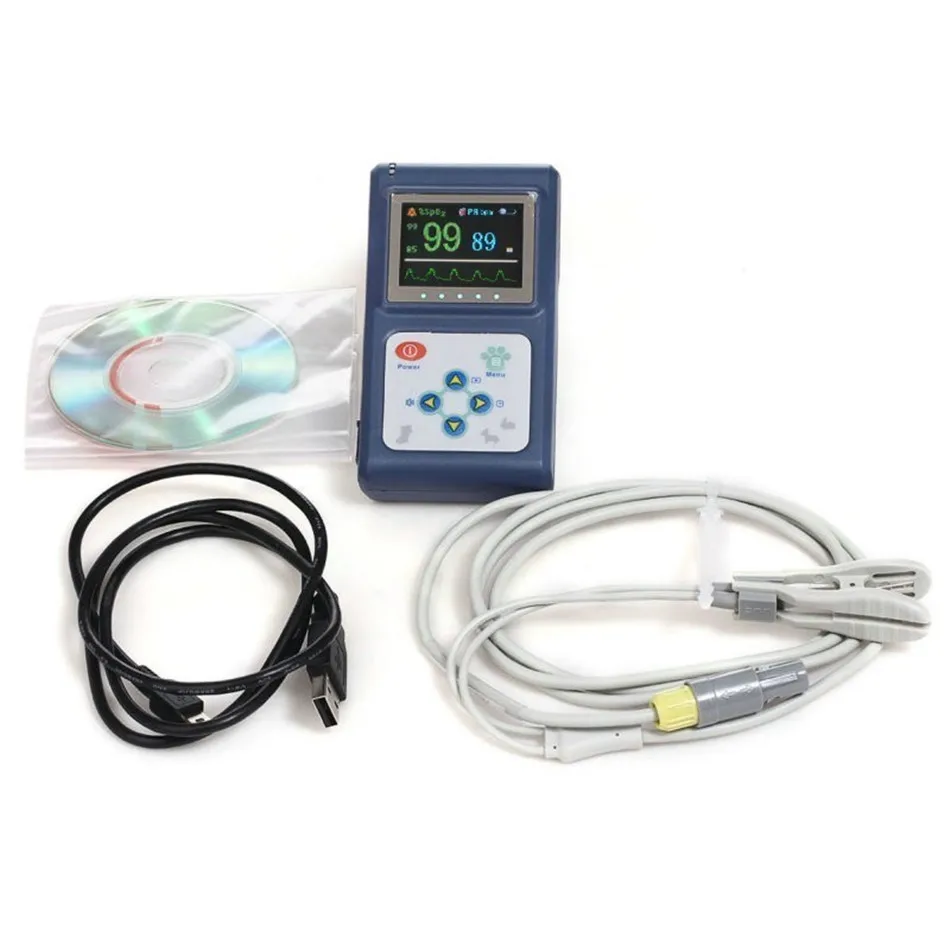 CMS60D-VET Oximeter Pet Animal Veterinary Clip Intellectual Recording Measure Oxygen Pulse Rate and Saturation