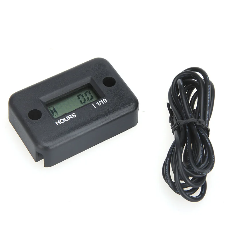 Digital Hour Meter Gauge LCD for Gasoline Engine Racing Motorcycle ATV Mower Snowmobile 0.1/99999Hrs 6 Colors Optional