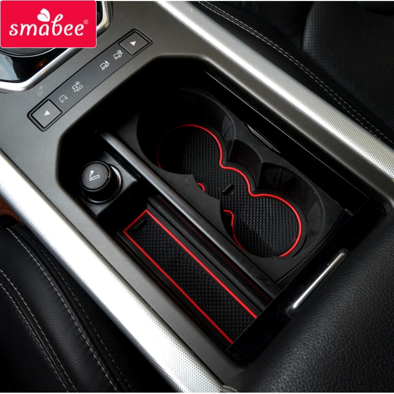 Smabee Car Anti-Slip Gate Slot Mat For Land Rover Range Rover Evoque 2012 ~ 2018 Interior Accessories Cup Holders Car Coaster