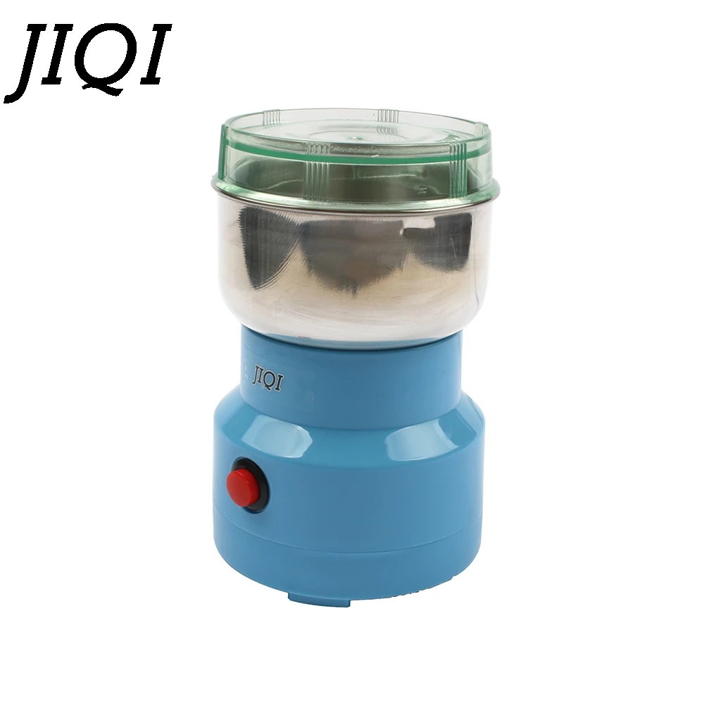 

JIQI Mini Electric Coffee Beans Grinder Stainless steel Chinese Herbs Medicine Grains Crusher Miller Grinding Spice Powder EU US