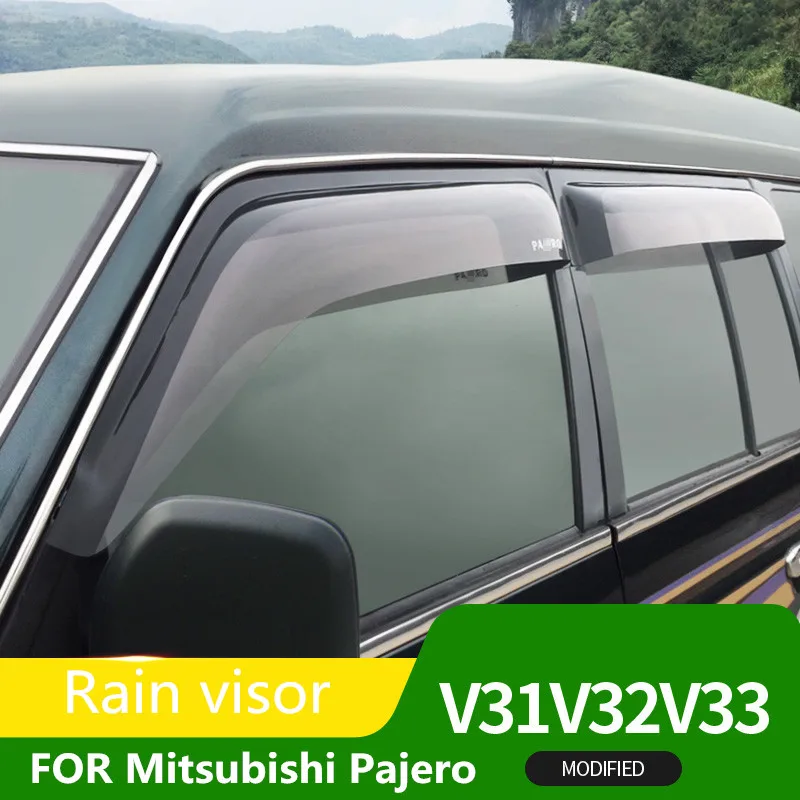 4PCS FOR Mitsubishi Pajero V31 V32 V33 Rain visor window rain eyebrow flashing board modified off-road accessories