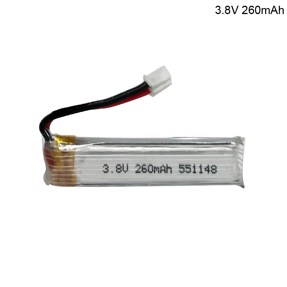 

3.8V 260mAh Lipo Battery PH2.0 Plug Connecor for US65 UK65 QX65 for Happymodel Mobula7 Drone FPV Part toy part battery