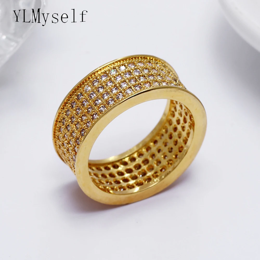 

Last clearance sales! Circle Design ring Gold/White Color micro pave cubic Zircon daily wear women's rings stable Jewellery