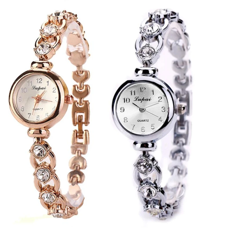 Lvpai Women\'s Watches Fashion Silver Ladies Wrist Watch Luxury Rhinestone Bracelet Steel Female Clock Reloj Mujer Montre Femme