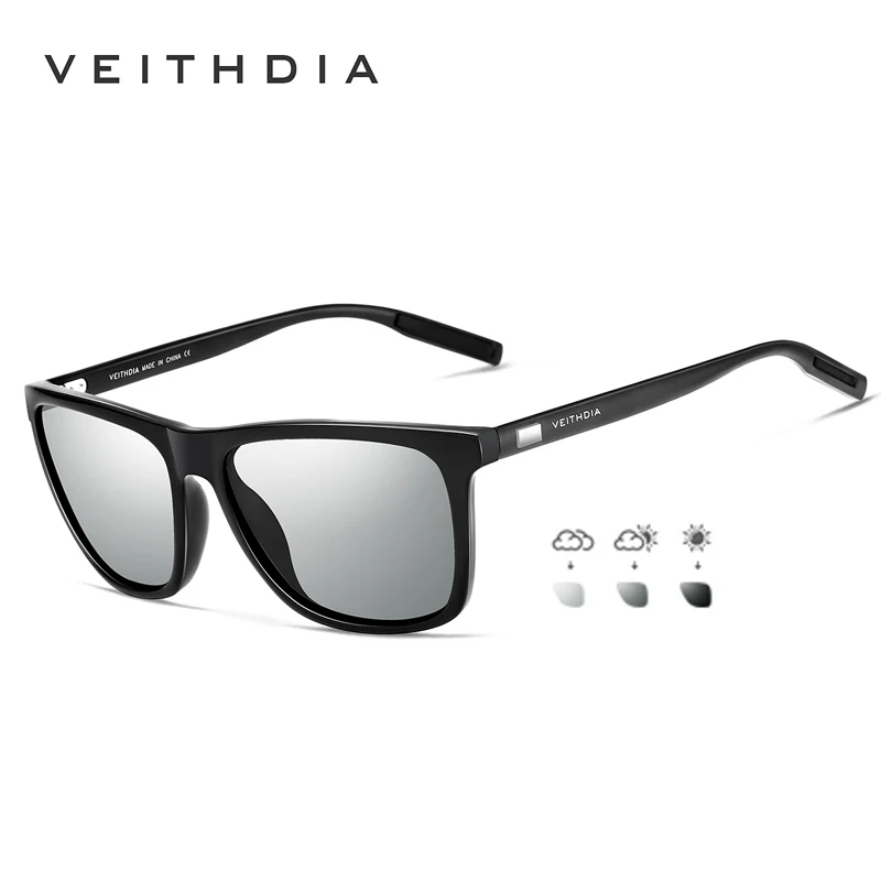 VEITHDIA Original Sunglasses Sports Outdoor Unisex Aluminum TR90 Polarized UV400 Lens Vintage Sun Glasses For Male/Female VT6108