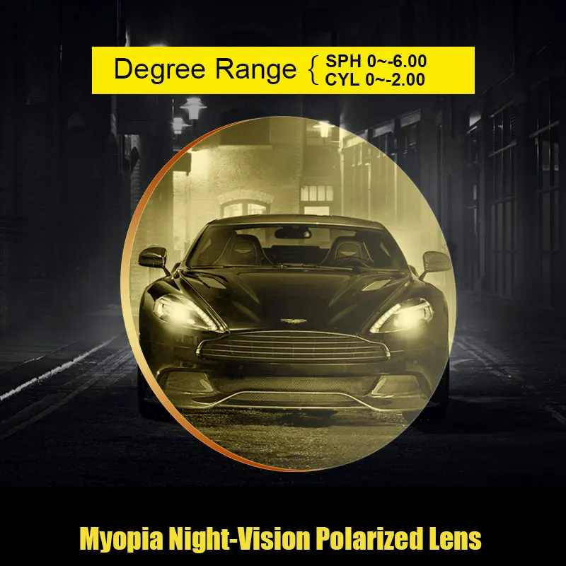 Night vision drive custom made eyeglasses for driving lenses optical lens with prescription single vision lenses