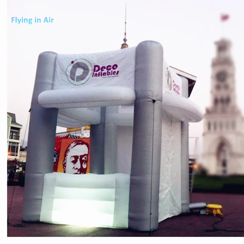 Portable Advertising Inflatable Booth Small Temporary Tent Airblown Stand With Blower For Exhibition