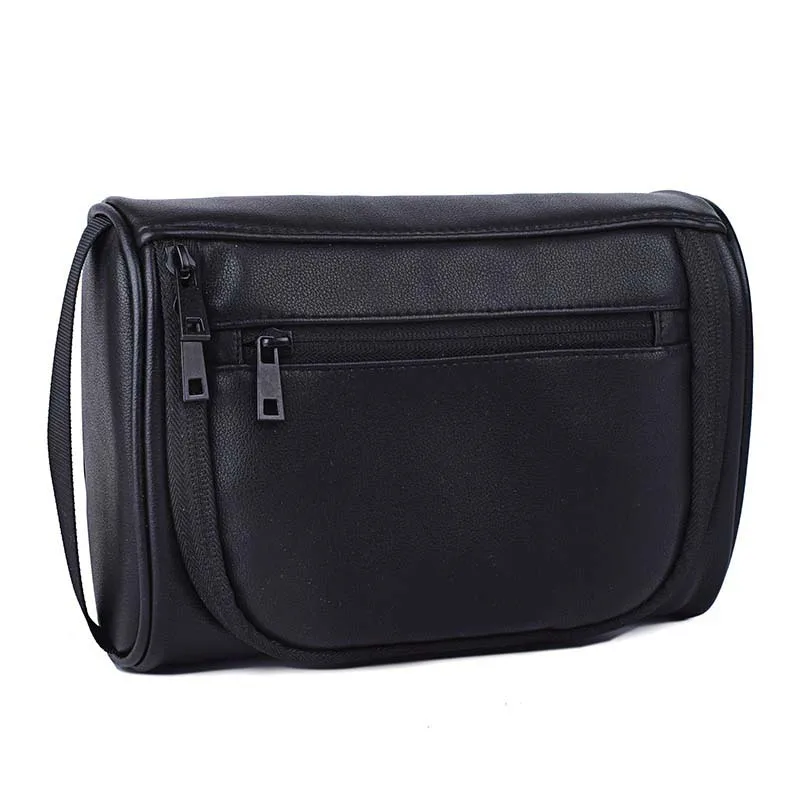 PU Leather Travelling Cosmetic Wash Bag Waterproof Men Women Makeup Toiletry Organizer Necessaries Big Capacity Shaving Handbag