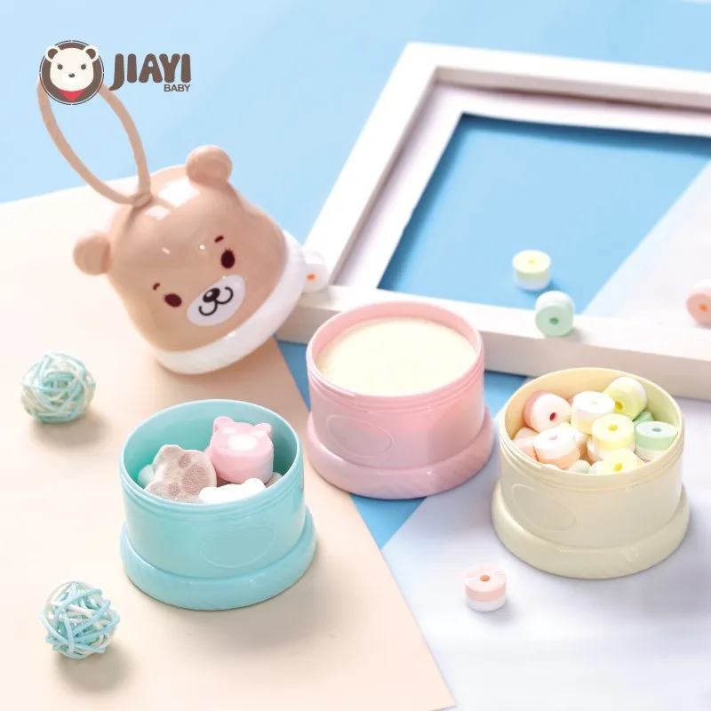 

3 Layers Portable Baby Formula Dispenser Milk Powder Storage Boxes Children Food Storage Container 3 Grid Snacks Candy Boxes