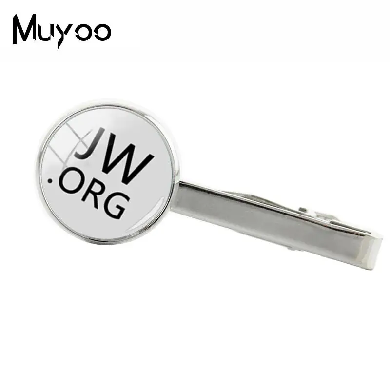 2018 New Steampunk Jehovah\'s Witnesses Tie Clip JW.ORG High Quality Clip Round Hand Craft Jewelry Glass Dome Clips