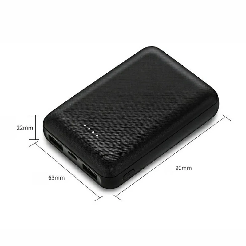 10000mAh podwójny USB 5V 2A Mini Power Bank 10000mAh 18650 baterie przenośna szybka ładowarka do Xiaomi bateria externa Powerbank