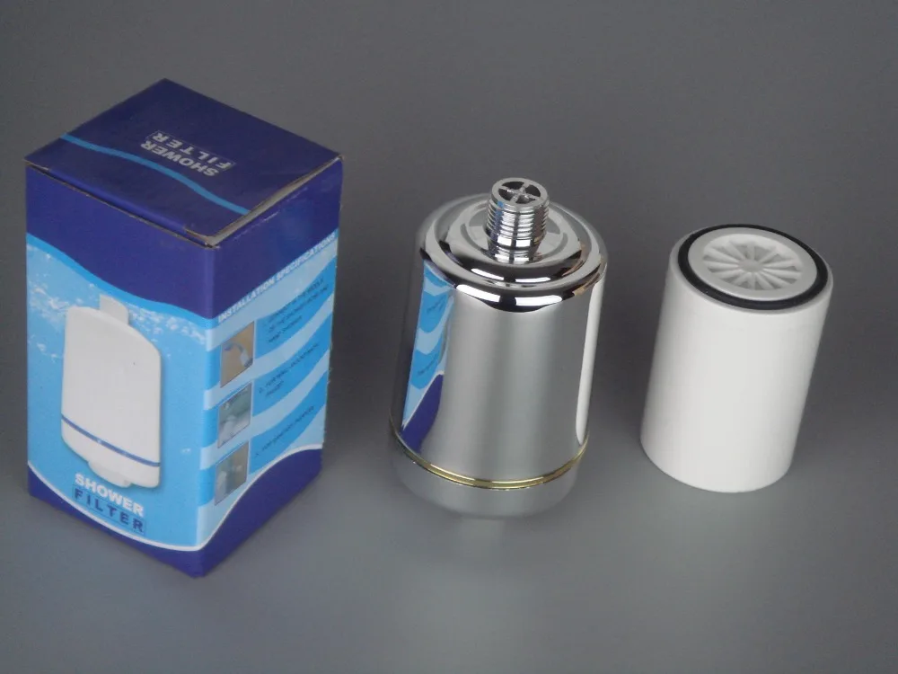 Filtro doccia senza sostanze chimiche/Soffione doccia/purificatore doccia con materiale combinato in carbonio e KDF per pulire il cloro e i metalli pesanti