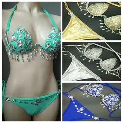 2018 venus wakacje frędzle diament bikini set sexy kobiety stroje kąpielowe nowy disign rhinestone strój kąpielowy push up strój kąpielowy biquini