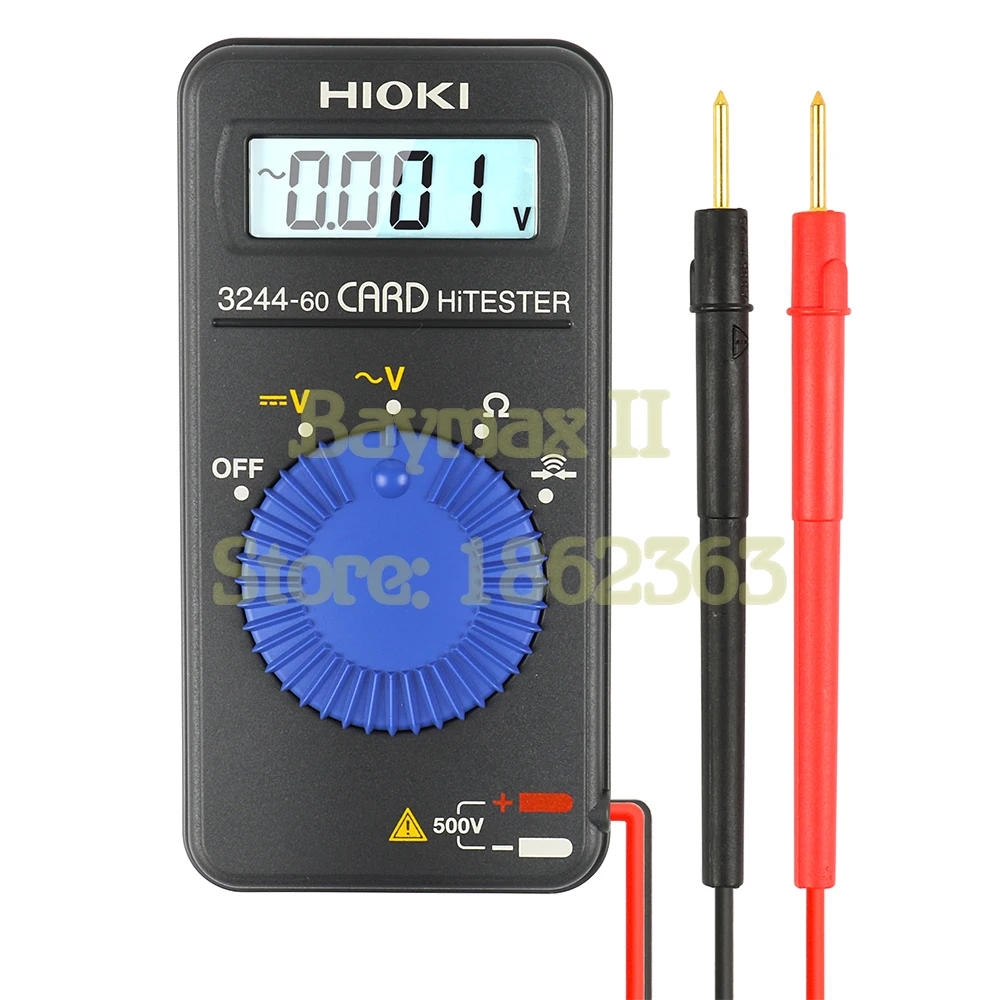Hioki-cartão-estilo Pocket Multímetro Digital para Manutenção Elétrica Geral e Testes 324460