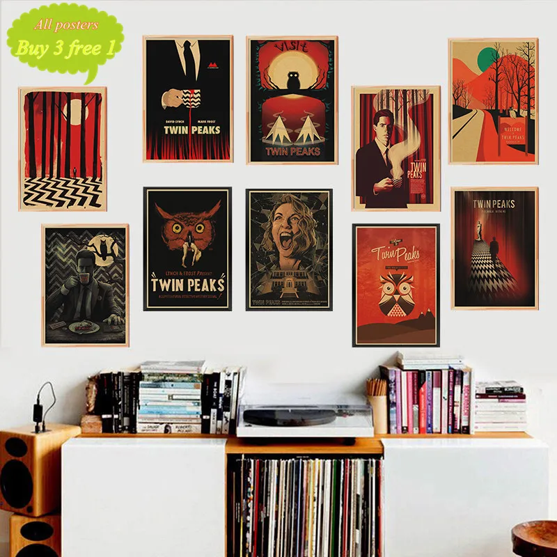 TWIN PEAKS kraft Paper Posters Clear Image Wall Stickers Decoration Good Quality Prints Retro Vintage Poster  Home Decor