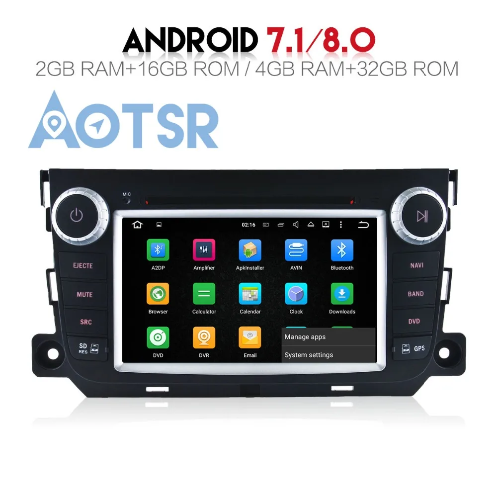 

The Pure Android8.0 4+32GB Car DVD player For Smart Fortwo 2012-2016 Audio GPS 2 din Radio multimedia headunit stereo headunit