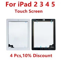 For iPad 2 3 4 5 Touch Screen Digitizer Tablet Sensor Glass Panel Replacement no Home Button For iPad 2 3 For iPad 4 5 Screen