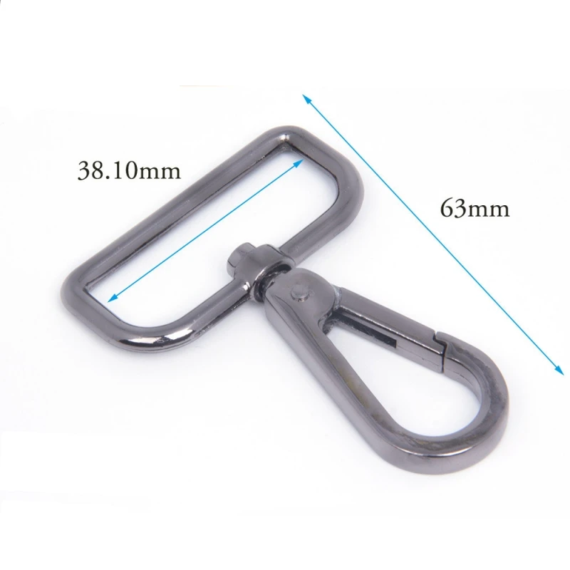 

50PCS Black Rifle Color Metal Swivel Buckles Hooks Metal Hardware for Bags