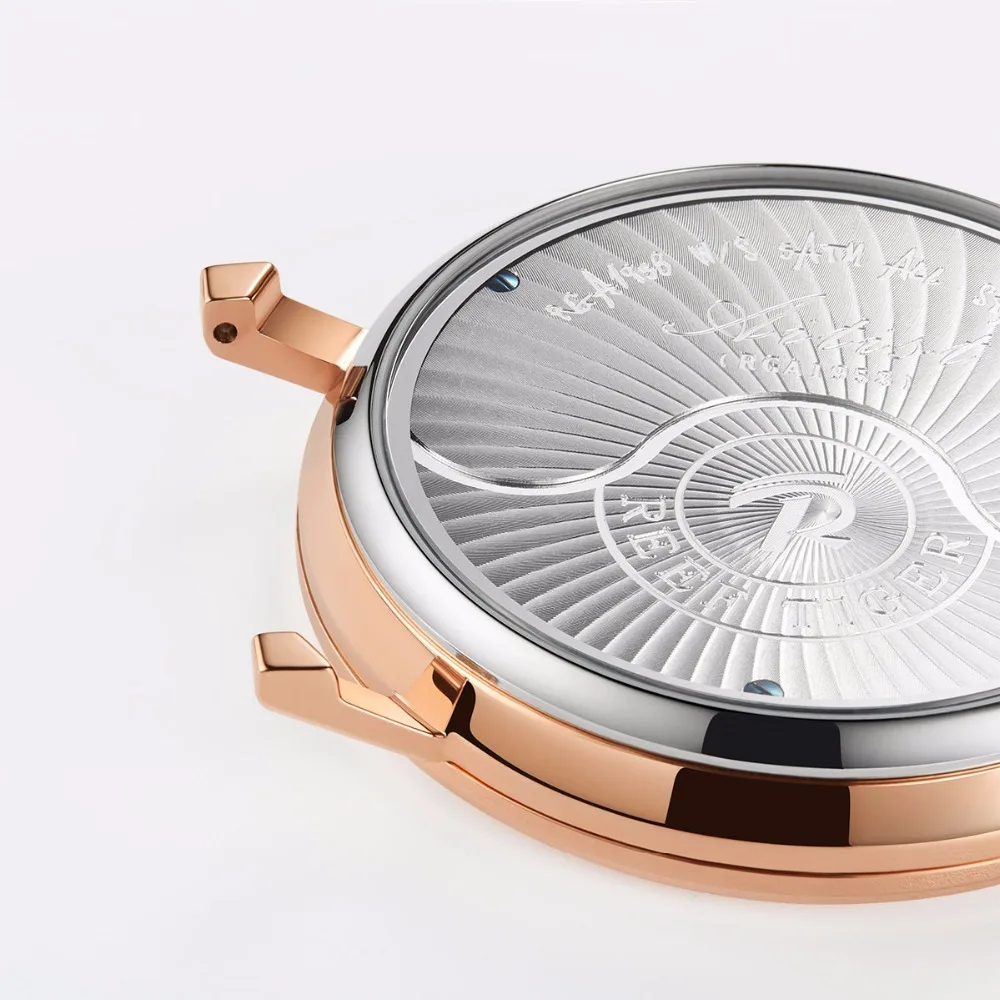 Reef Tiger/RT Men Designer Casual Fashion Quartz Watches Skeleton Sapphire Leather Strap Rose Gold Clock RGA1958