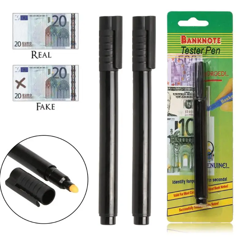 1/2/3Pcs Money Checker Counter Pen Fake Banknote Marker Ink Currency Tester Water-based Checking Tools Marker for Bank Detector