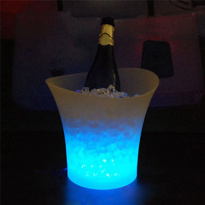 Hot Sale 5L Waterproof LED Ice Bucket Light Up Champagne Beer Bucket Bars Night Xmas Wedding Party Table Decoration Supplies