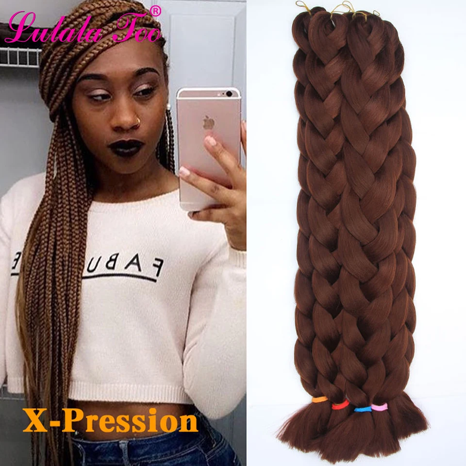 82inch Synthetic Jumbo Braiding Hair for Women 165g/Pack Red Blue Crochet Braid False Braiding Hair Extensions