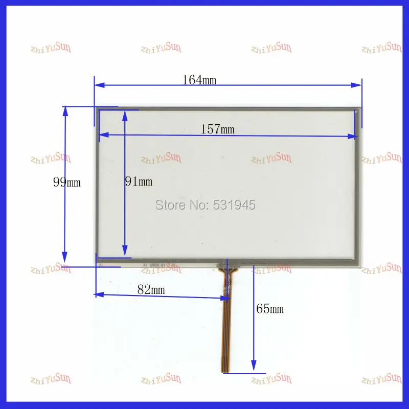 

ZhiYuSun BR605-070 7 inch for AT70TN90 164mm*99mm 4 wire TOUCH SCREEN for gps glass 7 touch panel 164*99