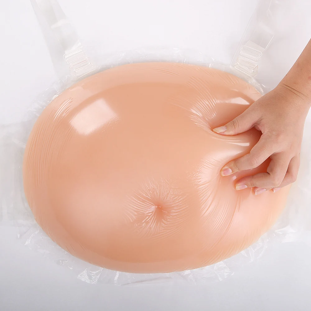 

100% Silicone Gel Belly False Pregnant Tummy Artificial Stomach Artificial Belly for Crossdresser Actor Woman Jelly Tummy