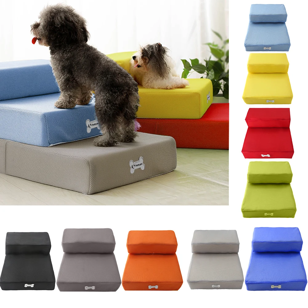 

Cat Bed Cushion Mat Folding Breathable Mesh Sofa Ramp Mat For Dog Cat Traning 2 Step Pet Stairs Mat Toys Pet Bed Stairs Puppy