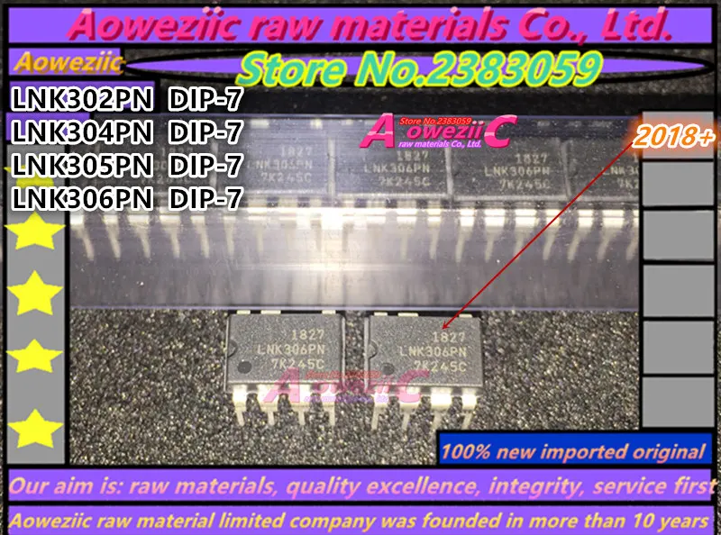 Aoweziic 2018+ 100% new imported original  LNK302PN  LNK304PN  LNK305PN  LNK306PN DIP-7 Power Management Chip