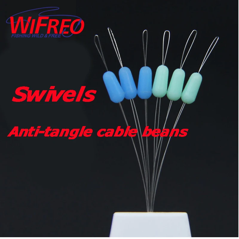 2Set=12pcs Silicone Anti-wrapped wire Space Beans Fishing Tackle Fishing Supplies Applicable to all kinds swivels