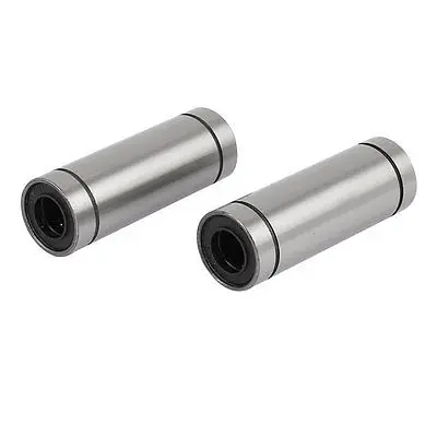 LM10LUU 10mmx19mmx55mm Linear Motion Bushing Ball Bearing Silver Tone 2pcs