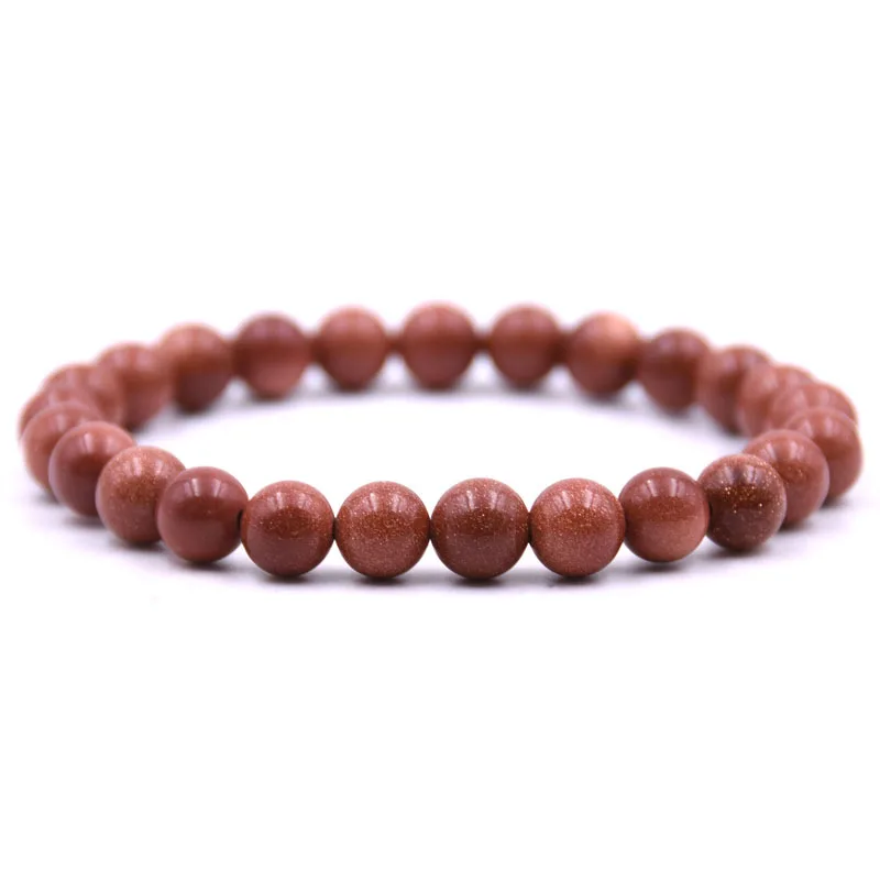 Natural Stone 8mm Beads Bracelets High Quality Tiger Eye Buddha Lava Round Beads Elasticity Rope Bracelets for women & men jewel