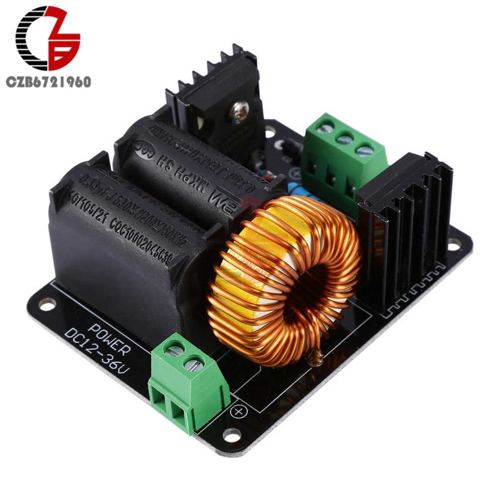 DC High Voltage ZVS Tesla Coil Driver Board + Ignition Flyback Driver Coil for Sgtc Marx Generator Jacob\'s Ladder DC 12V 24V 36V