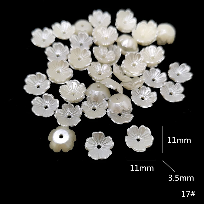 100 قطعة حبات اللؤلؤ الأبيض صنع المجوهرات النتائج قبعات إبرة لتقوم بها بنفسك اكسسوارات بالجملة