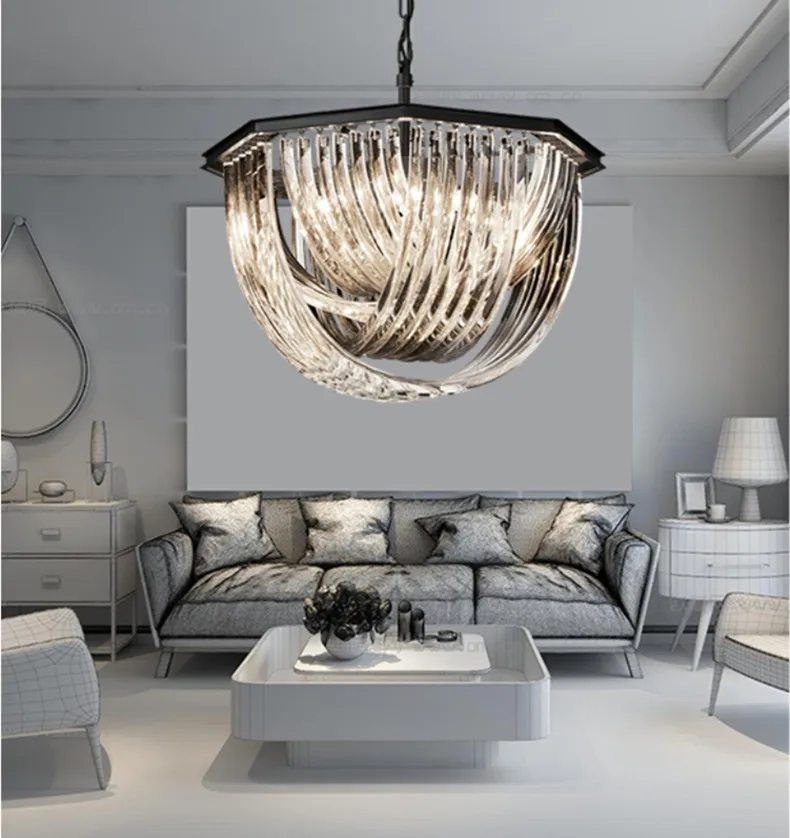 American Black Metal E14 LED Pendant Lights Retro