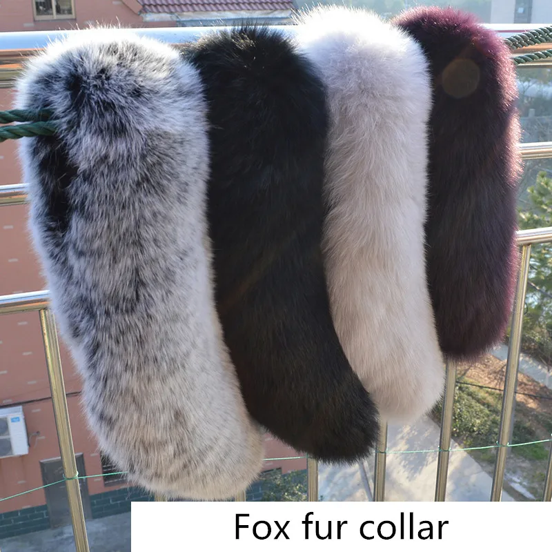 2024 winter new wild fur Parkas Coats scarf unisex Natural real fox fur collar cashmere coat fur Collar Scarves Male Jackets