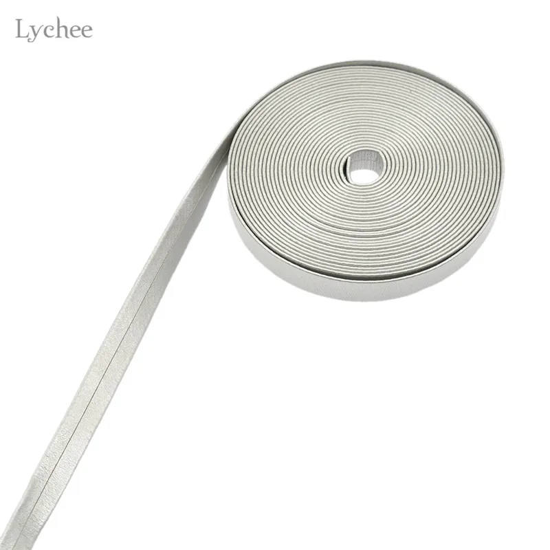Lychee Life 5m Solid Color PU Leather Ribbon DIY Handmade Chocker Necklace Material Apparel Sewing Crafts Accessories