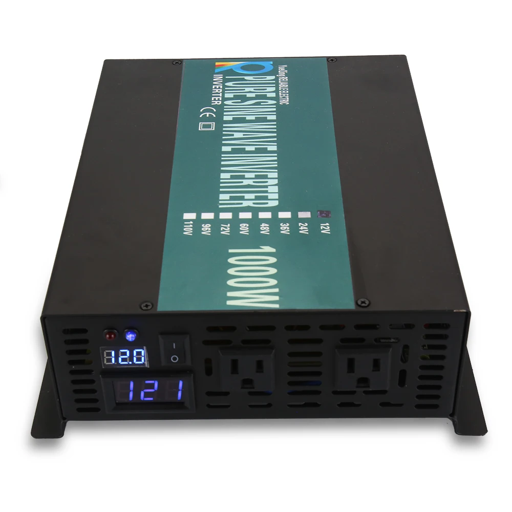 Imagem -02 - Onda Senoidal Pura Fonte de Alimentação do Painel Solar Inversor do Banco Conversor 24v 220v 1000w 12v 48v 110v dc para ac 120v 230 v 240v