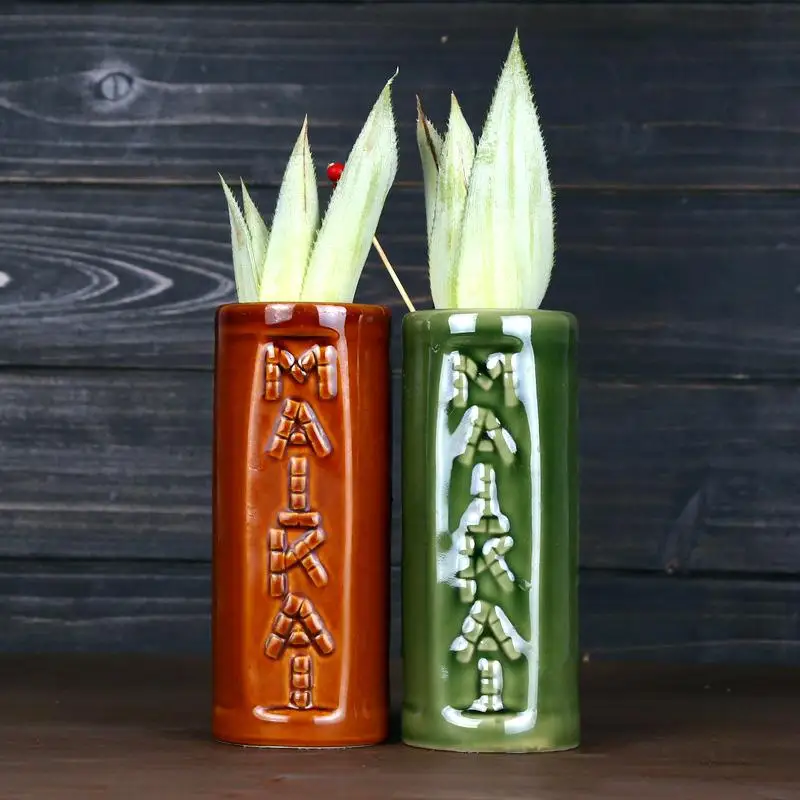 Hawaii Tiki Mugs Cocktail Cup Beer Beverage Mug Wine Mug Ceramic Tiki Mugs