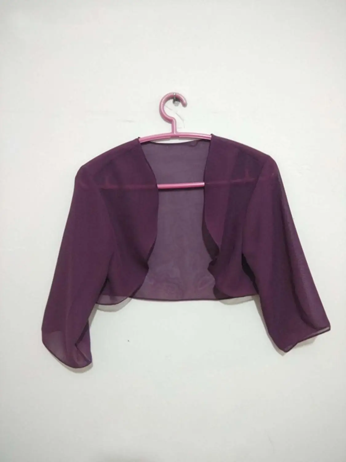 Chaqueta de gasa con Bolero para mujer, abrigo de manga larga 3/4, talla grande, personalizado, alta calidad, para boda