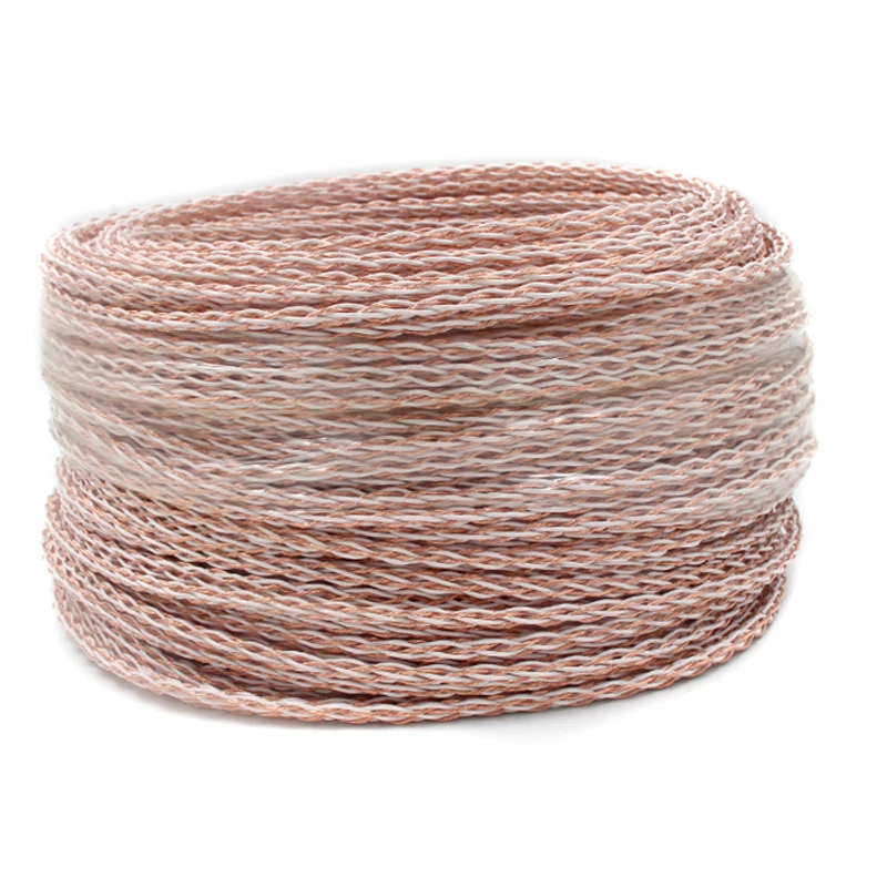 5M 4TC OCC Copper Wire Cable for HIFI Audio Speaker Amplifier Turntable CD Player 8 Strands