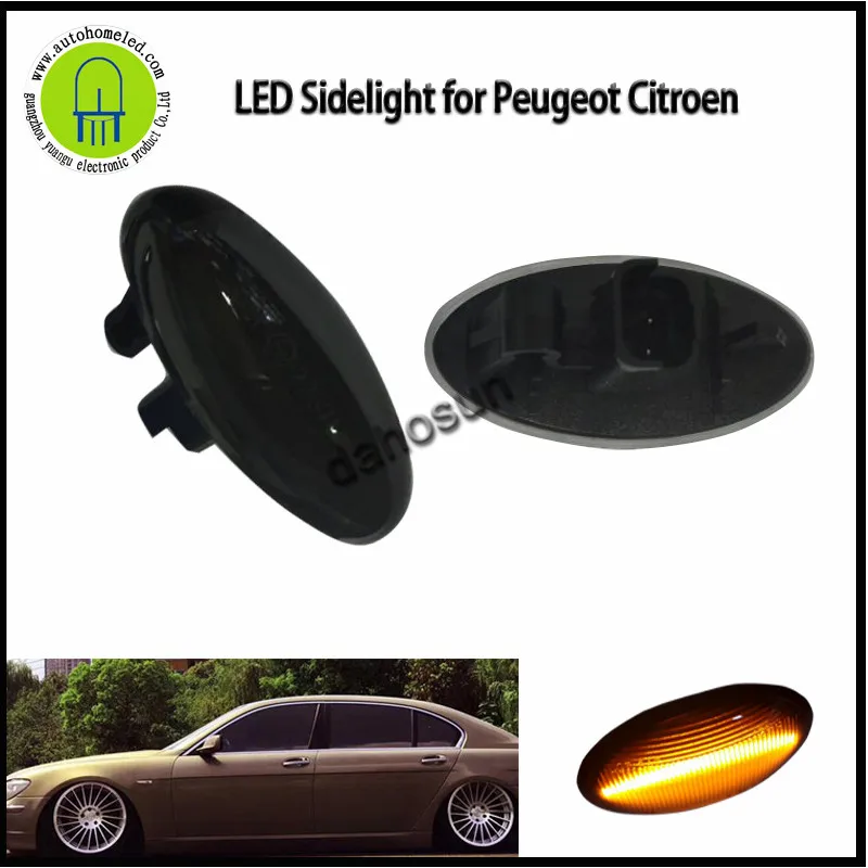 

2 Blinker Led Turn Signal Indicator Side Marker Light Lamp for Peugeot 1007 206 307 407 607 Partner Expert Citroen Xsara Picasso